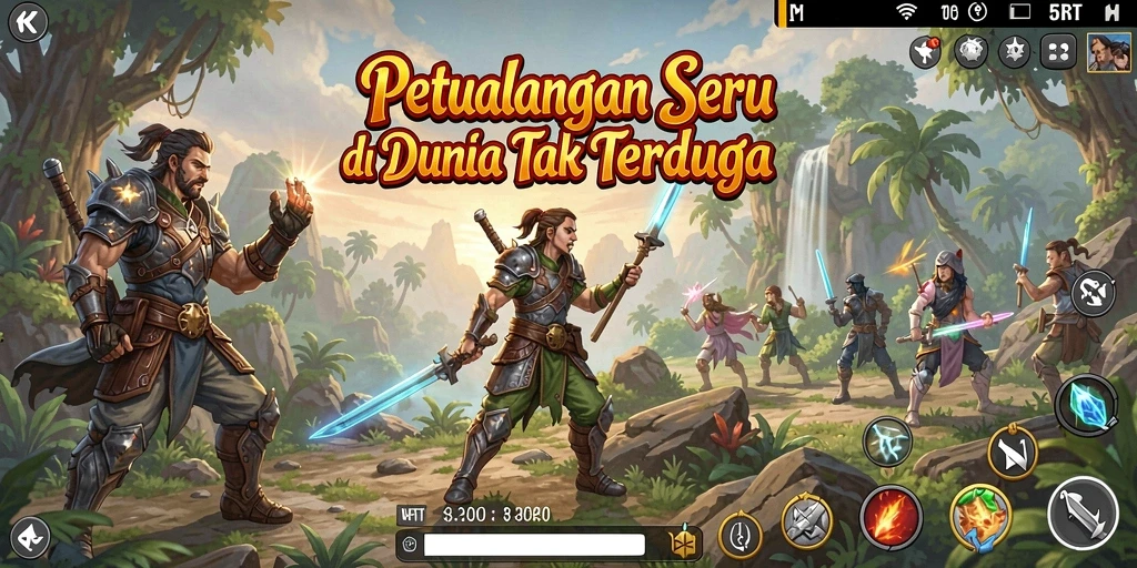 Tangkapan layar gameplay 5RT menampilkan aksi petualangan yang mendebarkan.