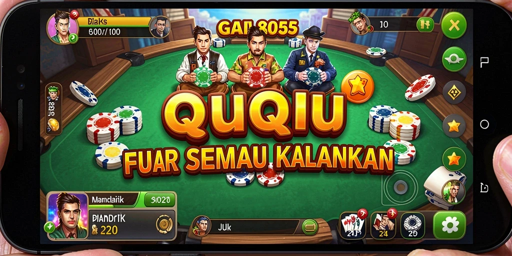 Tampilan gameplay QiuQiu yang mendebarkan dan interaktif.
