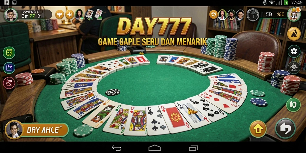 Screenshot gameplay DAY777 menampilkan pertarungan seru dalam permainan Gaple.