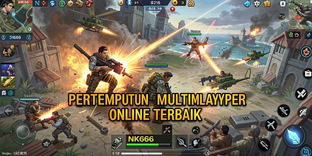 Gameplay NK666 yang dinamis dan menegangkan di arena pertempuran.