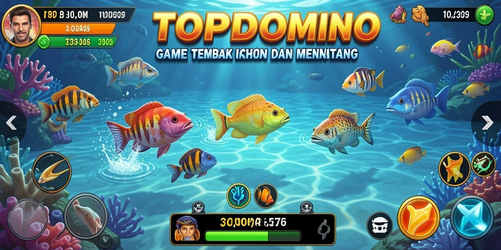 Screenshot gameplay Tembak Ikan yang seru di TOPDOMINO.